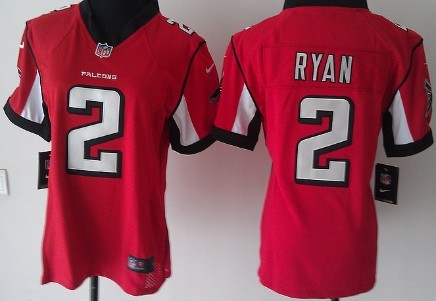 Nike Women's nfl South Atlanta Falcons 2 Matt Ryan Nike Red Game Jersey